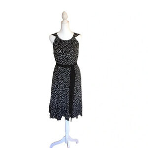 Black & White Polka Dot Midi Sleeveless Dress Barn Dress size 16